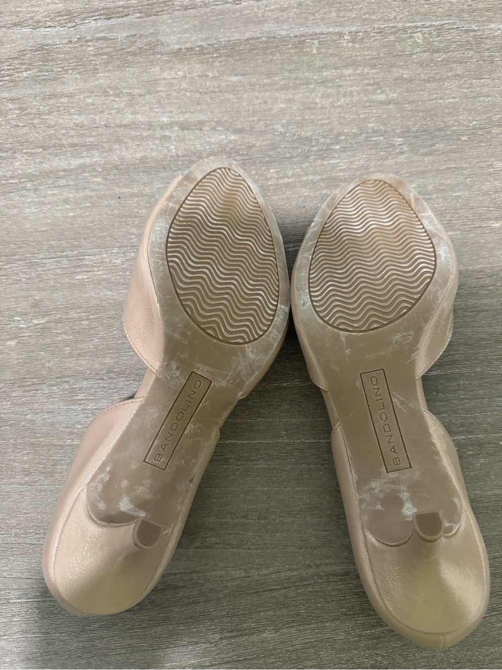Bandolino Nude Open-Toe Mid Heel Pumps | Good Used Condition - Picture 6 of 7